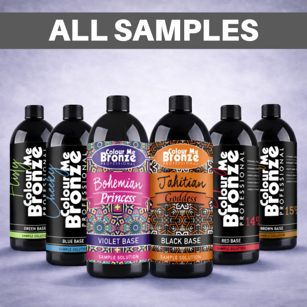 All Sample solutions_FINAL_with shadow Colour Me Bronze Professional - All Solution Samples