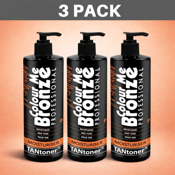 TANtoner Moisturiser_3 pack_FINAL_with shadow Colour Me Bronze Professional - TANtoner Moisturiser - 3 pack