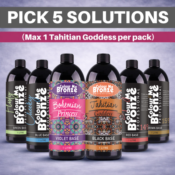 Pick 5 solutions_FINAL_with shadow2 Colour Me Bronze Professional - Pick 5 solutions